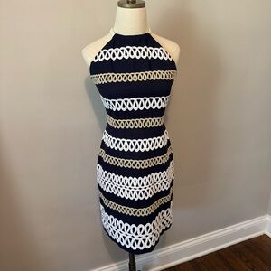 Lilly Pulitzer Navy and White Halter Dress